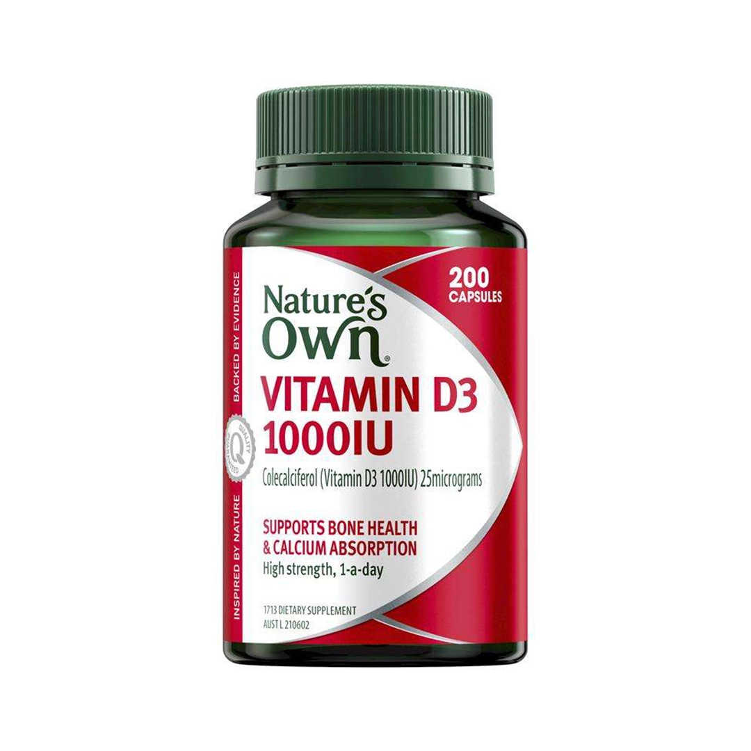 Natures Own Vitamin D3 1000IU 200 Caps